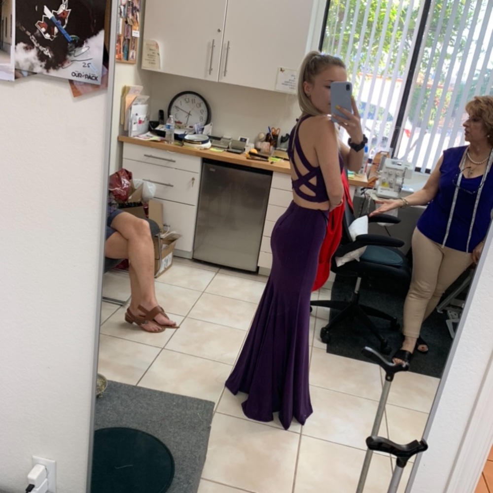 Purple Prom Dress Two Piece